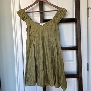 Brooklynn’s Tiered Babydoll Dress in Kiwi Green, M, NWTs